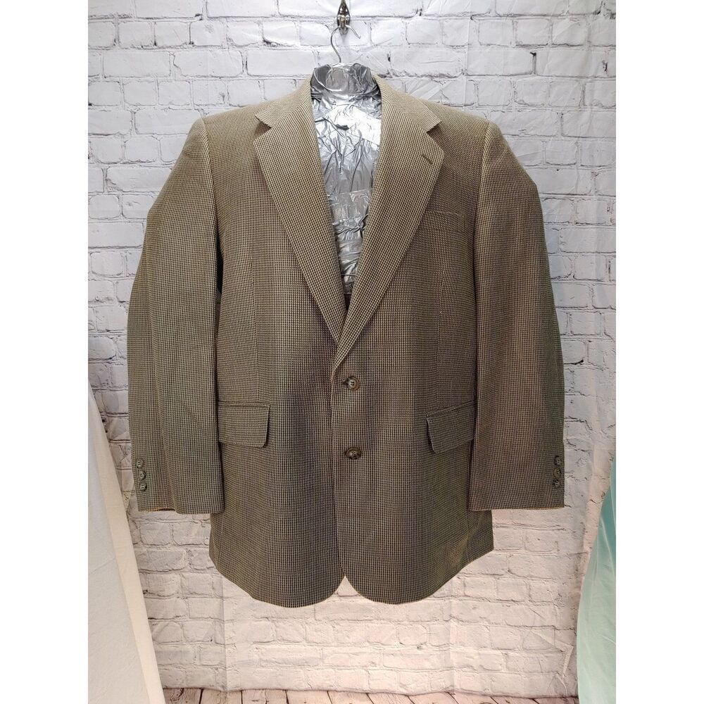 Jeffrey Banks VINTAGE Mens Size 44R Brown/Taupe Sport Jacket Blazer